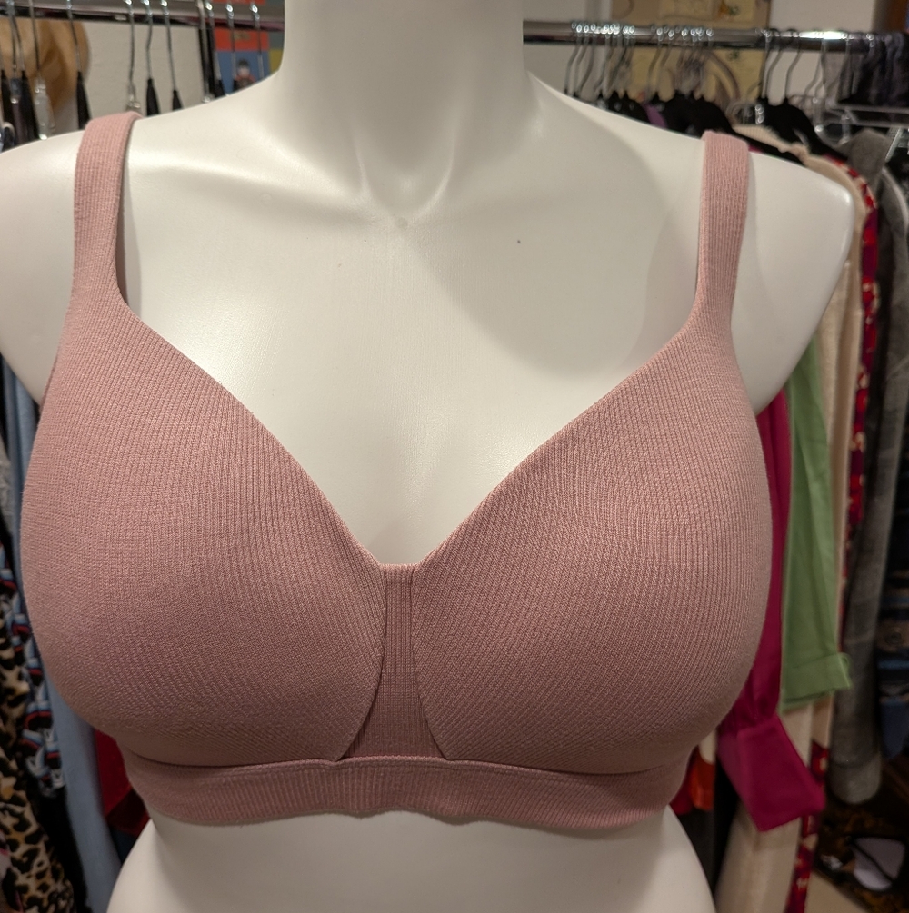 Duluth Trading Co Ribbed Mauve Bra - 40DD